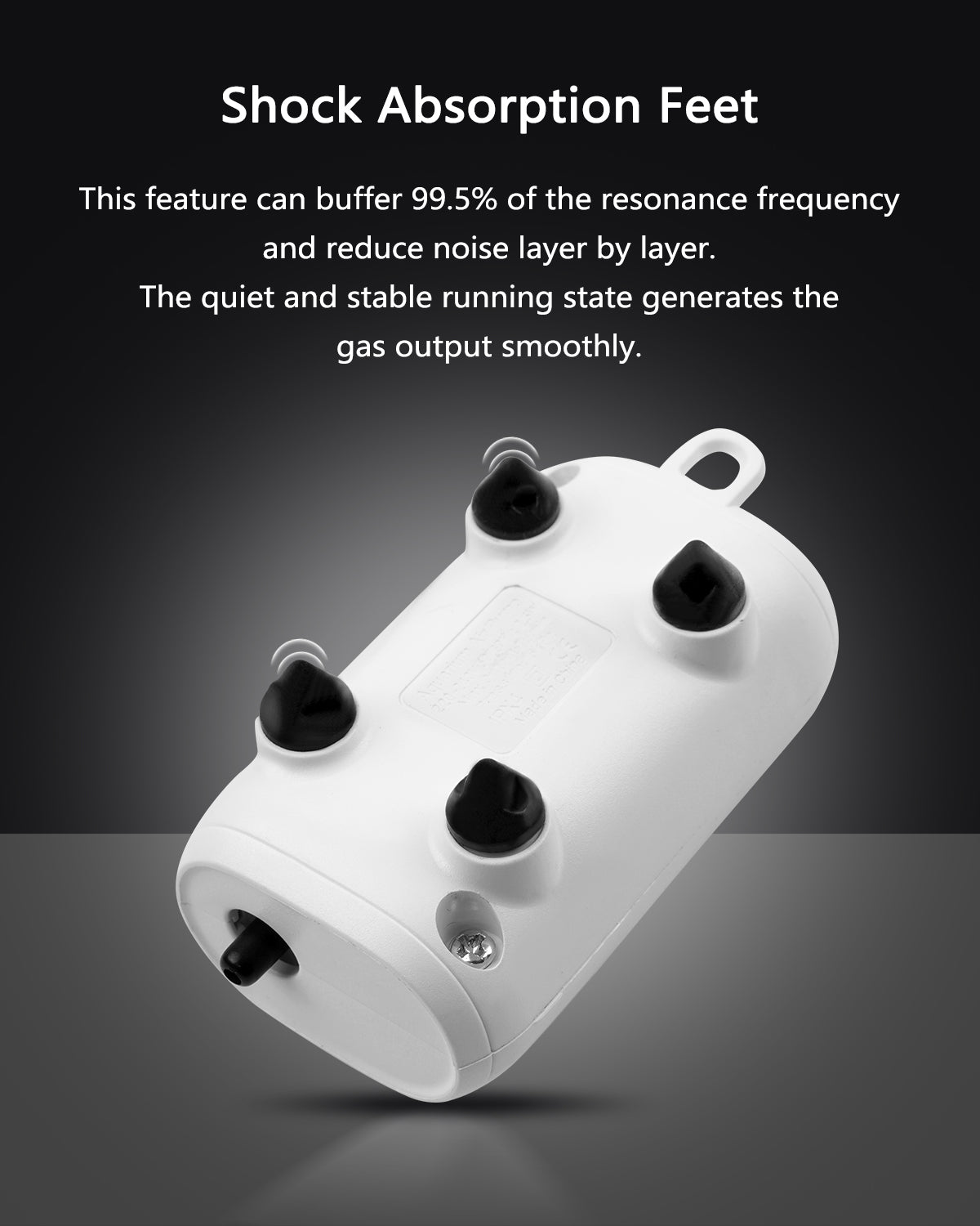 Mini Aquarium Air Pump, Ultra Quiet 2.5W Oxygen Pump for 1–15 Gallon Fish Tanks